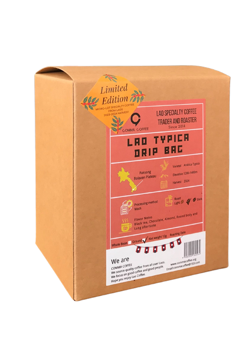 Lao Paksong Typica Wash Roasted Bean (250g)/ Drip Box (12g*10bags)