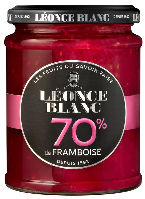 PREMIUM JAM - 70% FRUIT -RASPBERRY GLASS JAR 320G