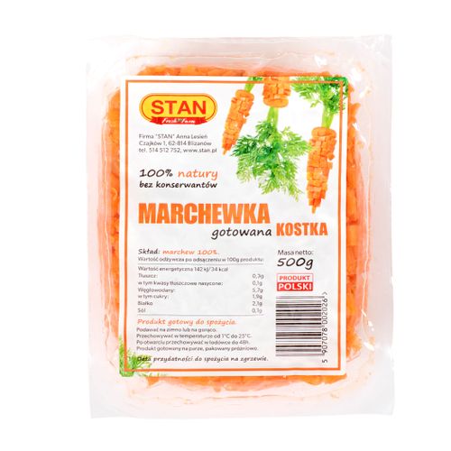 Cooked carrots cubed 500 g