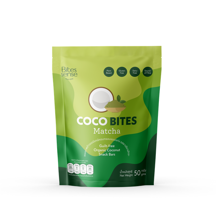 MATCHA COCONUT SNACK BARS 50G	 