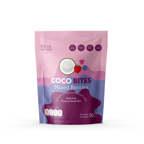 MIXED BERRIES COCONUT SNACK BARS 50G