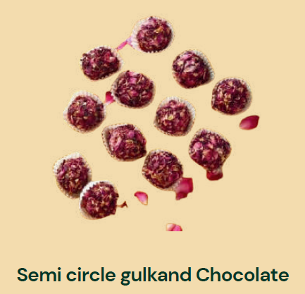 Semi Circle Gulkand Chocolates