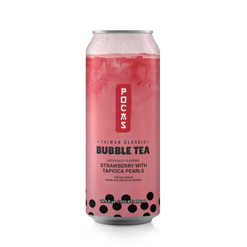 Pocas Bubble Tea Strawberry Flavour 490ml