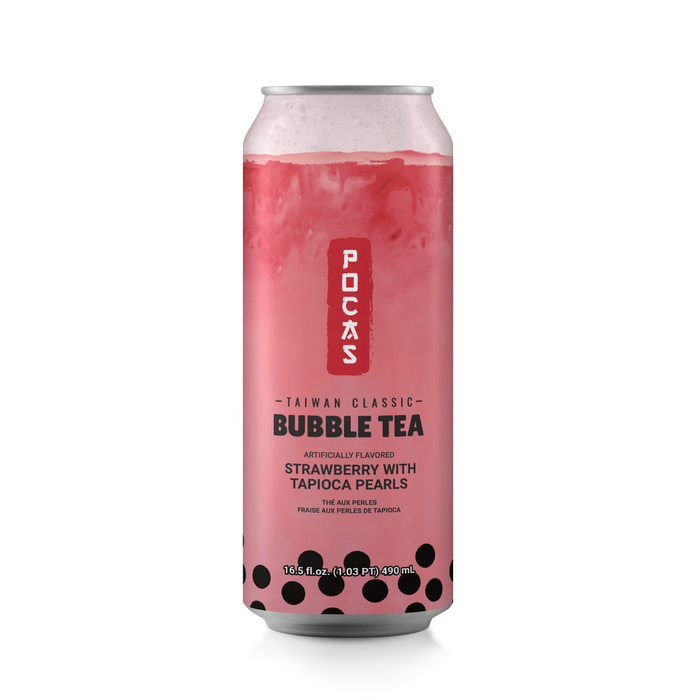 Pocas Bubble Tea Strawberry Flavour 490ml
