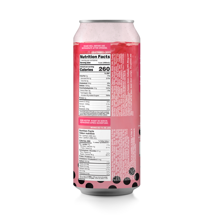 Pocas Bubble Tea Strawberry Flavour 490ml