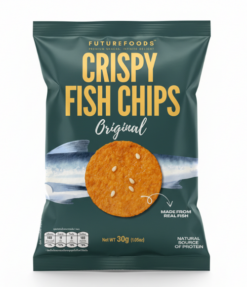 FutureFoods Crispy Fish Chips 30g - Original / Tom Yum Kung/ BBQ
