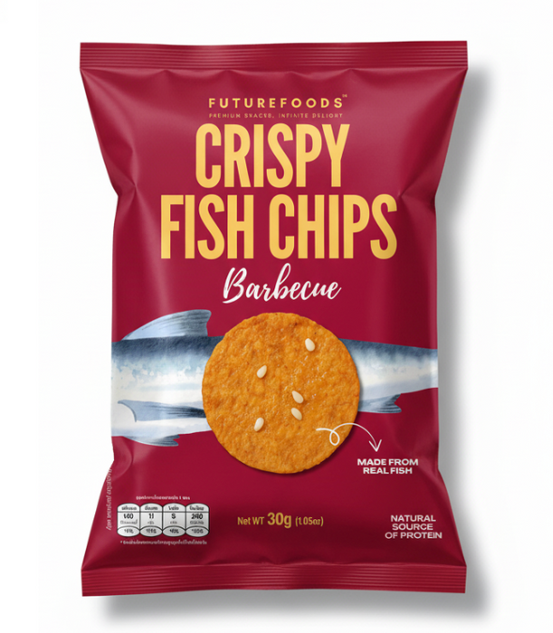 FutureFoods Crispy Fish Chips 30g - Original / Tom Yum Kung/ BBQ