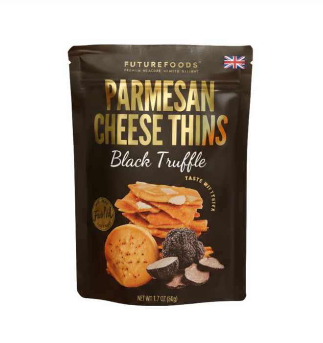 FutureFoods Parmesan Cheese Thins 50g - Original / Black Truffle/ White Truffle