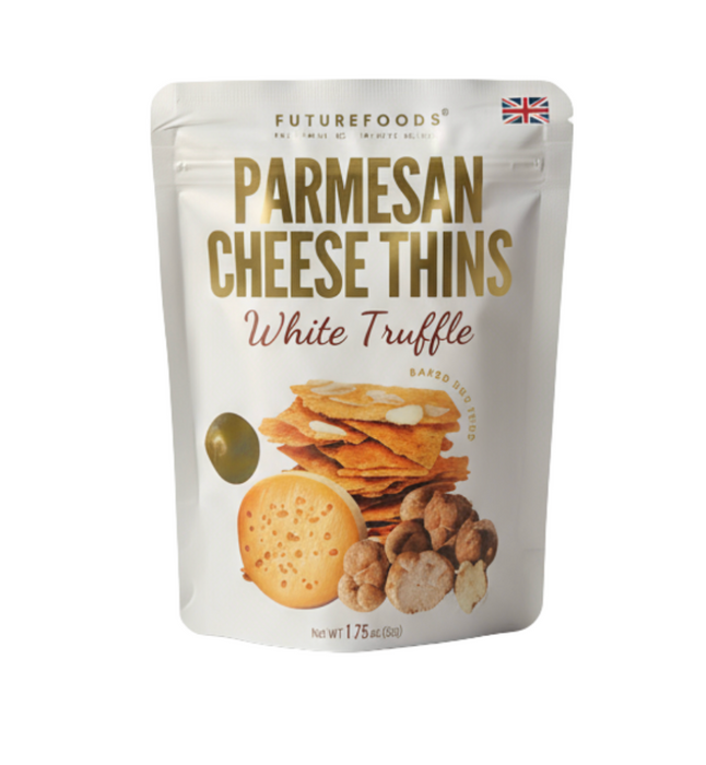 FutureFoods Parmesan Cheese Thins 50g - Original / Black Truffle/ White Truffle