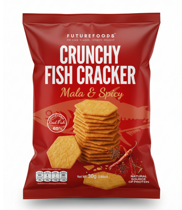 FutureFoods Crunchy Fish Cracker 30g - Original / Mala / Hot & Spicy