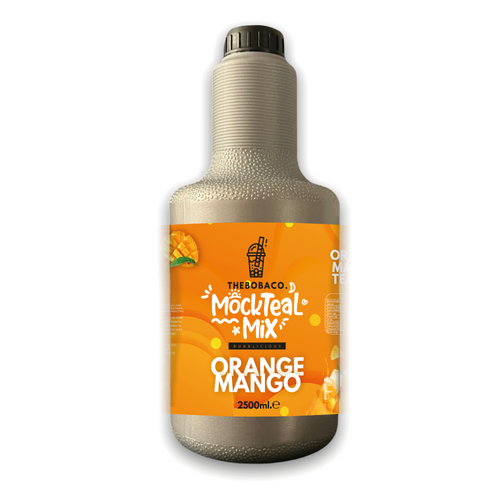 The Boba Co. - ORANGE MANGO - MOCKTEAL MIX - 2,5 KG Concentrated Tea Mixes