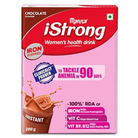Manna iStrong Women drink - Clinically Proven to Tackle Anemia in 90 Days. Chocolate 200g
