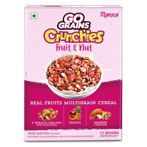 Manna Real fruits Multigrain Cereal for kids - Real Nuts I Rose almond flavor - 300g
