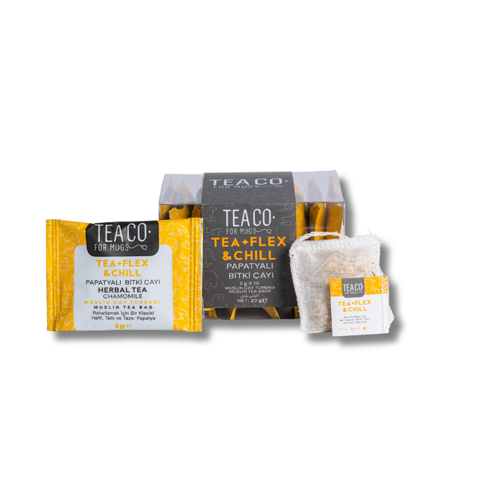 TEA CO. - TEA+FLEX & CHILL - 2gX12 Muslin Tea Bags
