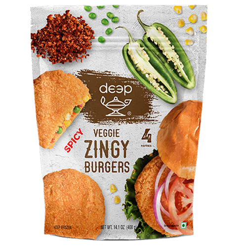 SPICY VEGGIE ZINGY BURGERS