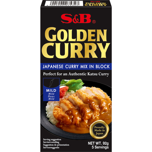 S&B GOLDEN CURRY MIX IN BLOCK MILD 92g