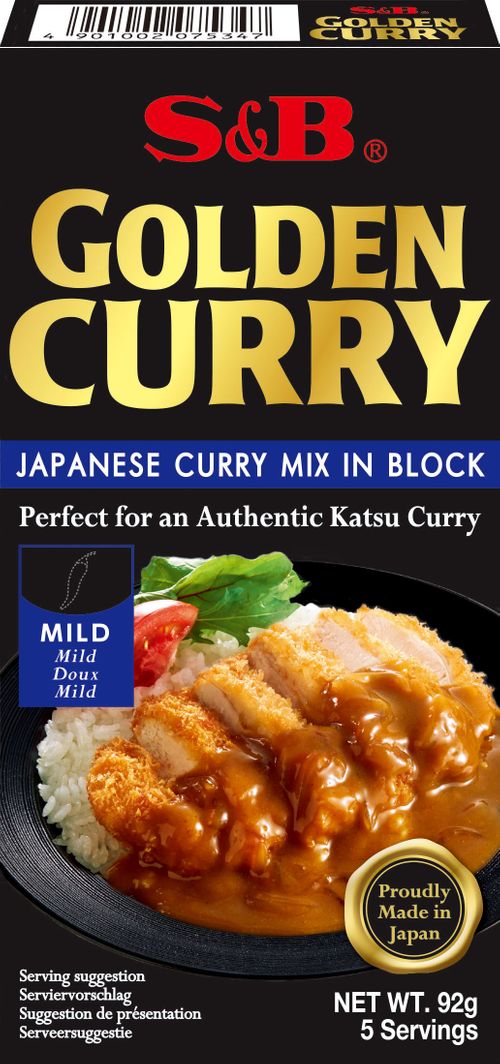 S&B GOLDEN CURRY MIX IN BLOCK MILD 92g