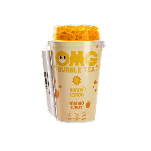 OMG Bubble Tea Lemon with Mango Flavour Bubbles
