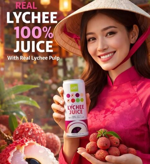 ALO 100% Juice Lychee Juice with pulp