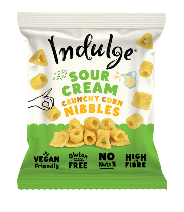 Indulge Crunchy Corn Nibbles - Sour Cream Flavour (10g-100g)