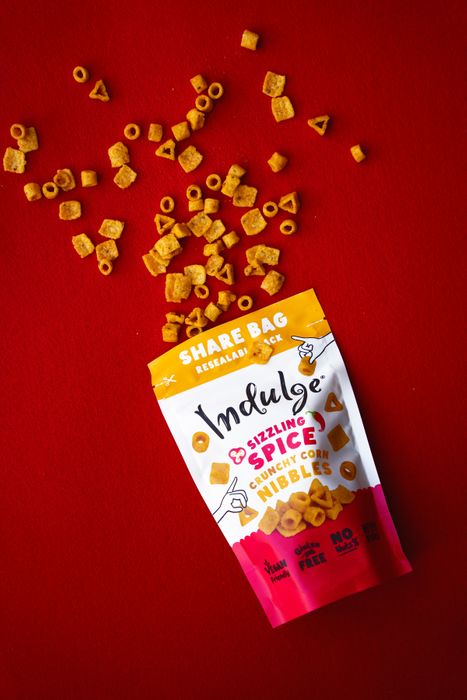 Indulge Crunchy Corn Nibbles - Sizzling Spice Flavour (10g-100g)