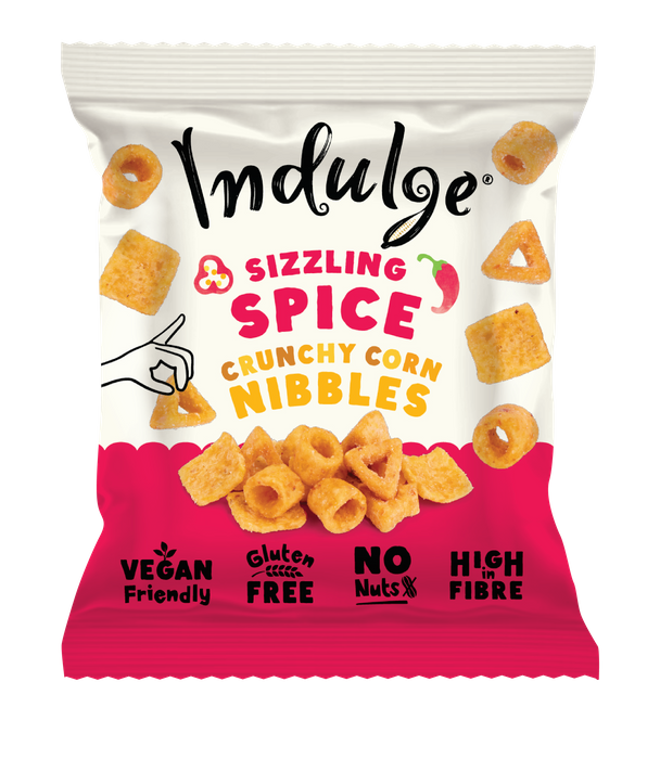 Indulge Crunchy Corn Nibbles - Sizzling Spice Flavour (10g-100g)
