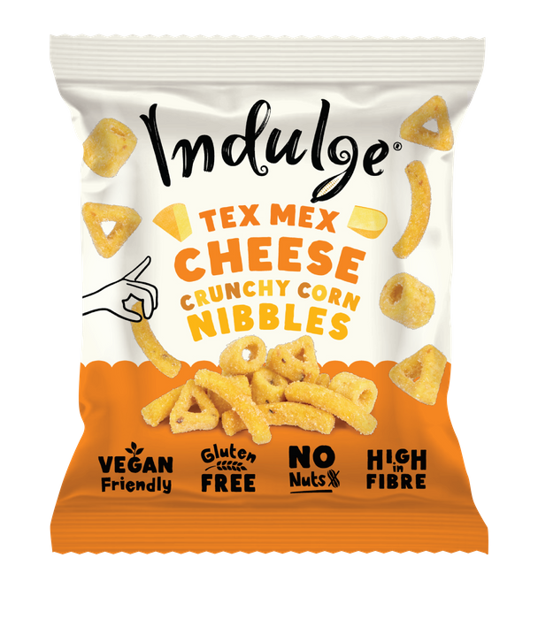 Indulge Crunchy Corn Nibbles - Tex Mex Cheese Flavour (10g-100g)