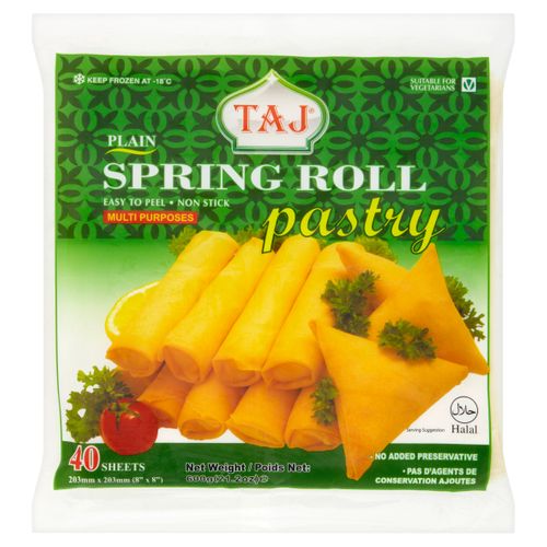 Spring Roll Pastry (8″) Square Sheets of thin Filo Pastry