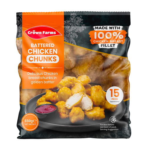 Crown Farms Battered Chicken Chunks