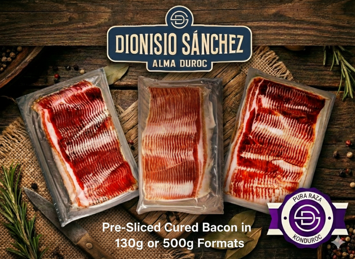 Dionisio Sanchez Cured Bacon (Sheets or Pre-Sliced)