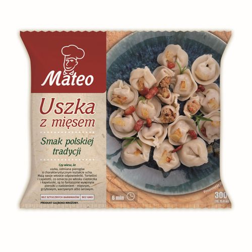 Frozen ravioli with meat