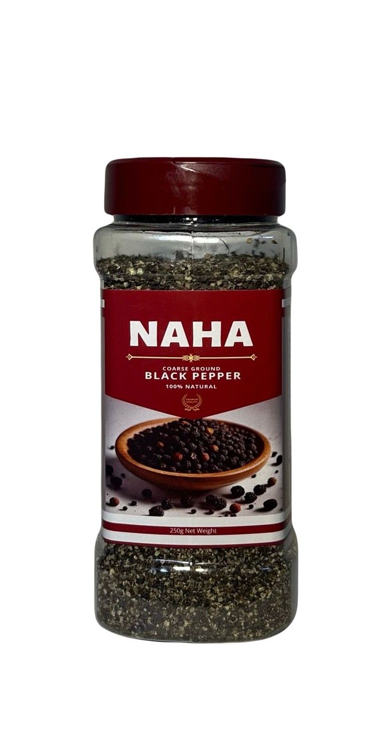 NAHA Black Pepper (coarse) 250g sprinkle jar