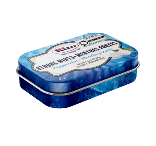 Rito Strong peppermints in a tin