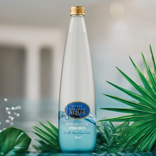 Golden Bar Aqua Spring Water Naturally Infused With Gold & Silver 350ml 