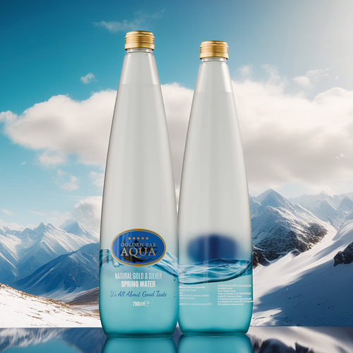 Golden Bar Aqua Spring Water Naturally Infused With Gold & Silver 750 ml