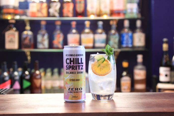 Chill Spritz – Citrus Root | Zero Alcohol Functional Sparkling Soda with Ashwagandha, Vitamins & Minerals (330ml Can)