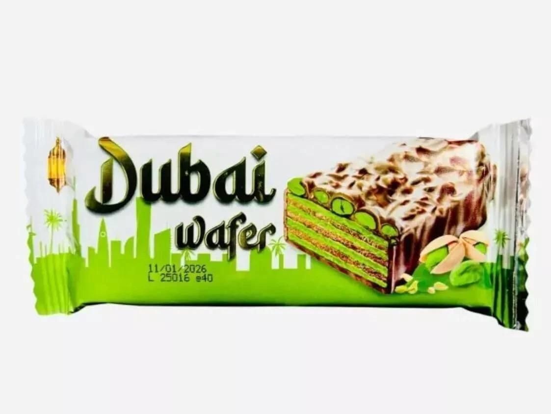 VIRAL Dubai Chocolate Wafer Bar 40g Original Wafer Roll With Chocalate