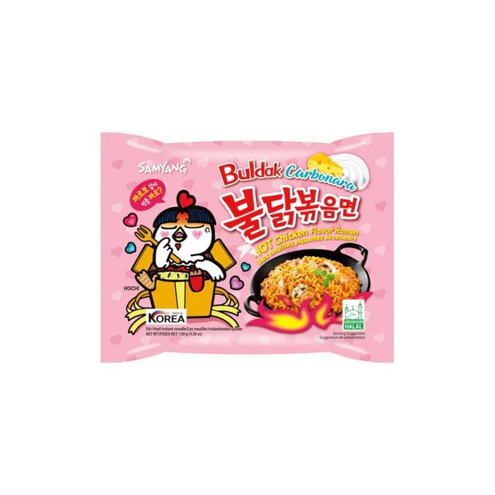 Samyang Carbonara Hot Chicken Flavor Ramen Pink 130g 