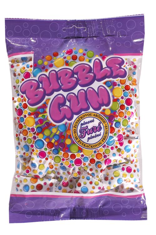 Filled candies bubble gum flavour 320g bag