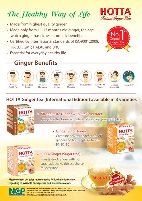 HOTTA Instant Ginger Tea - IFE 2027