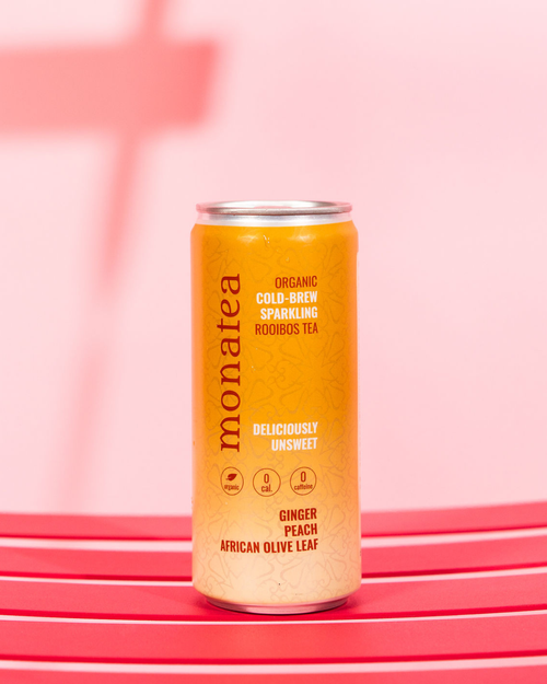 Cold-Brewed Rooibos & Botanical Beverage – Ginger, Peach & African Olive Leaf (Unsweet/Zero Sugar)