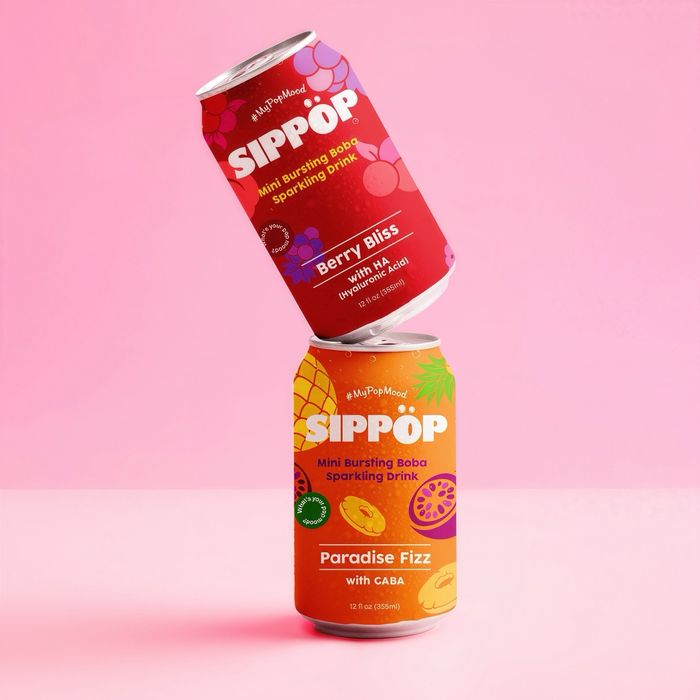 SIPPOP Mini Bursting Boba Sparkling Drink (RTD Can)