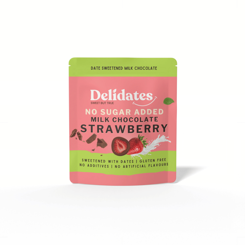 Delidates - Date Sweetened Milk Chocolate Coated Strawberry
