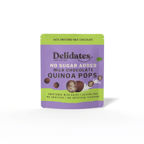 Delidates - Date Sweetened Milk Chocolate coated Quinoa Pops