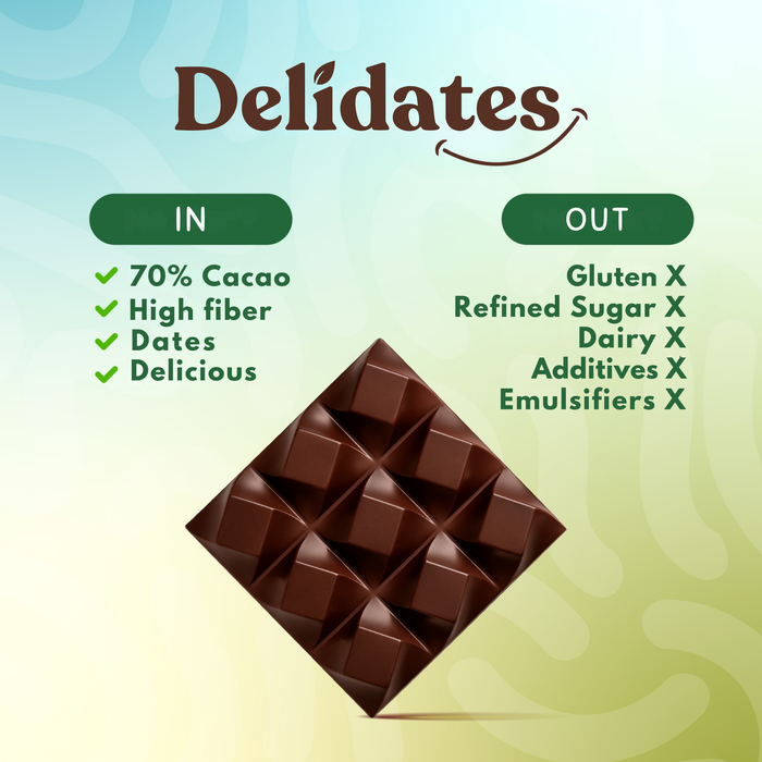 Delidates - Date Sweetened Dark Chocolate