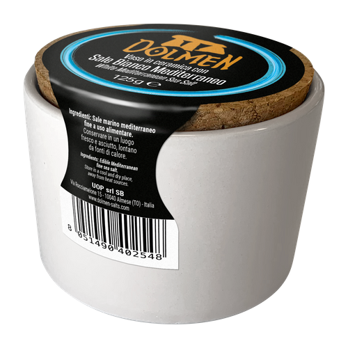 Ceramic jar with mediterranean salt