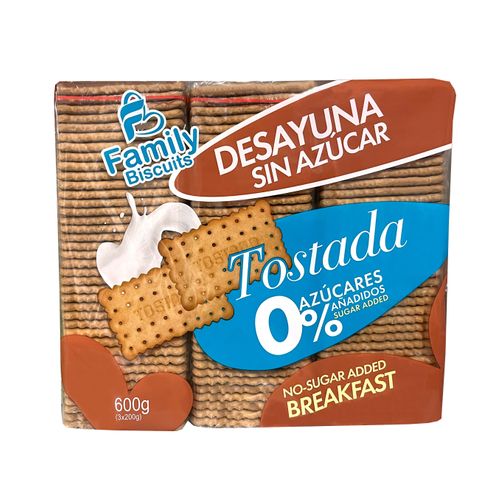 TOSTADA 0% ADDED SUGAR FB 600G