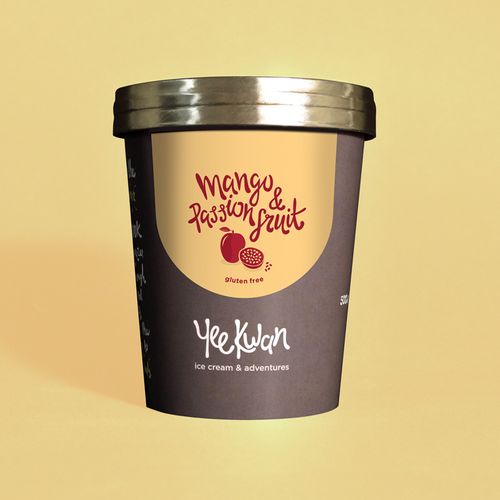 YEEKWAN Mango & Passion Fruit Ripple Ice Cream