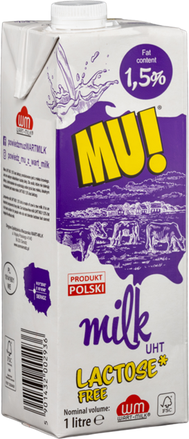 UHT Milk 1,5% Lactose free 1L MU!