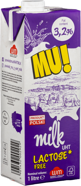 UHT Milk 3,2% Lactose free 1L MU!